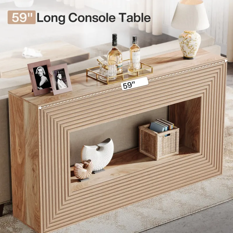 Tribesigns Console Tables|Console Tables*59" Console Table, Farmhouse Sofa Table Hallway Table with Storage