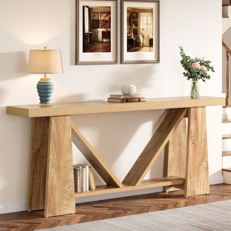 Tribesigns Console Tables|Console Tables*70.9" Console Table, Farmhouse Entryway Table Sofa Table