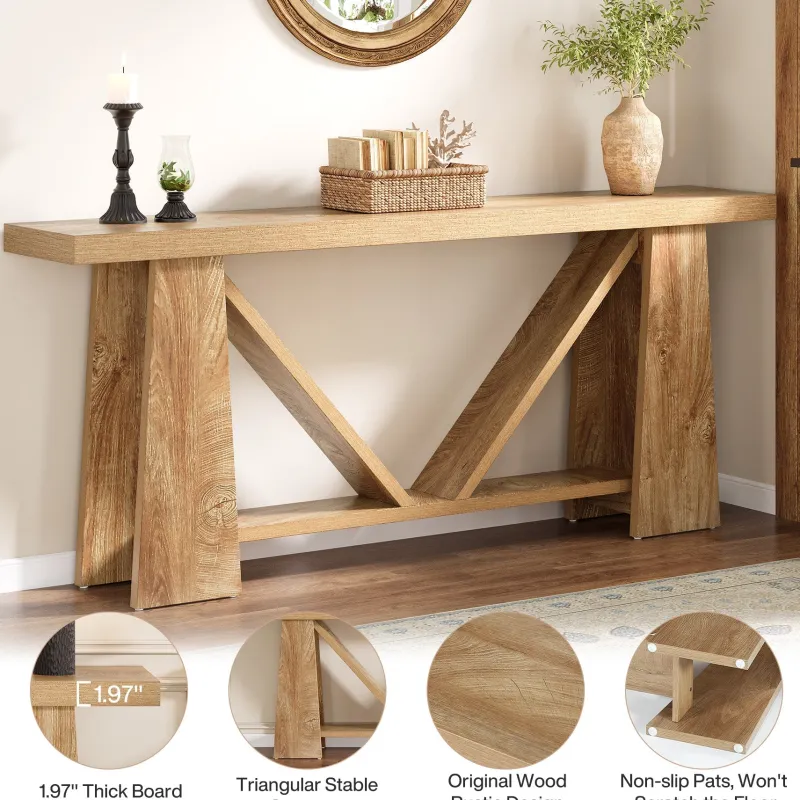 Tribesigns Console Tables|Console Tables*70.9" Console Table, Farmhouse Entryway Table Sofa Table