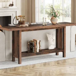 Tribesigns Console Tables|Console Tables*66.9" Console Table, Farmhouse Entryway Table Sofa Table Behind Couch