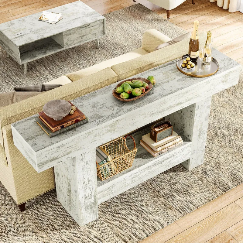 Tribesigns Console Tables|Console Tables*63" Console Table, Farmhouse Sofa Table Entryway Table With Storage