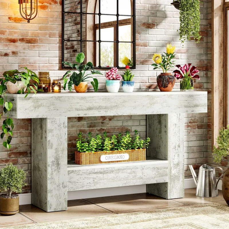 Tribesigns Console Tables|Console Tables*63" Console Table, Farmhouse Sofa Table Entryway Table With Storage