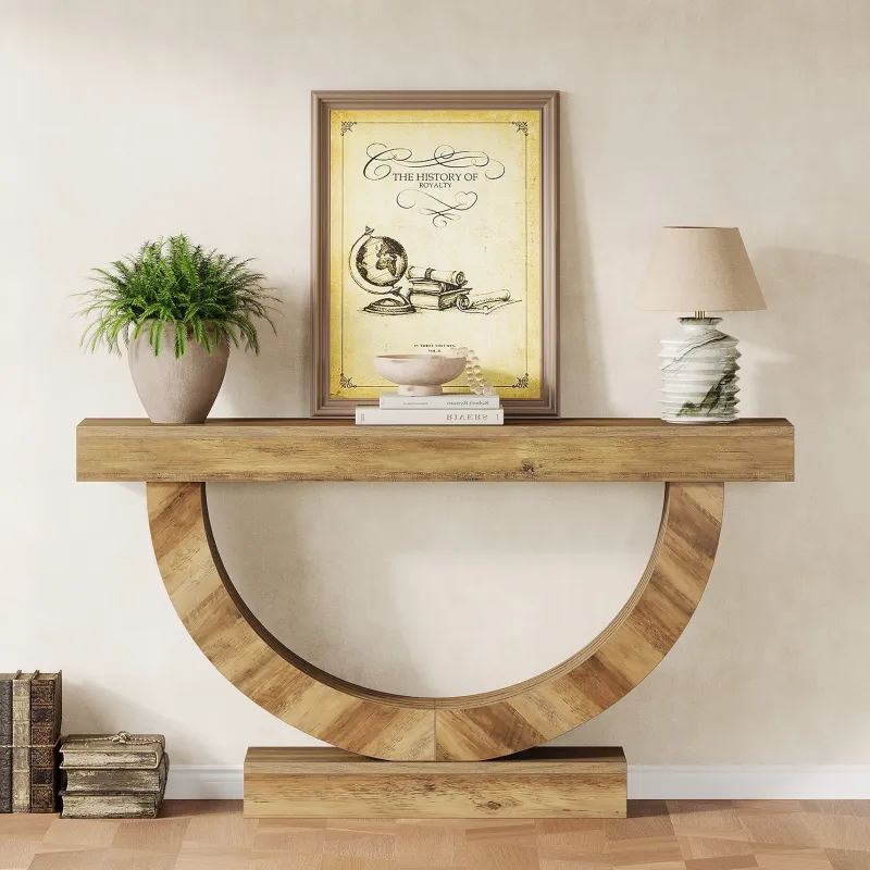 Tribesigns Console Tables|Console Tables*59" Console Table, Farmhouse Sofa Table Hallway Table with Half - circle Base