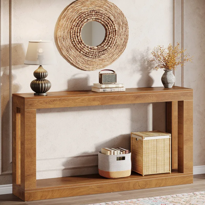 Tribesigns Console Tables|Console Tables*63" Console Table, Farmhouse Entryway Table Sofa Table with Storage