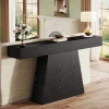 Tribesigns Console Tables|Console Tables*63" Console Table, Farmhouse Entryway Table Sofa Table with Trapezoidal Base