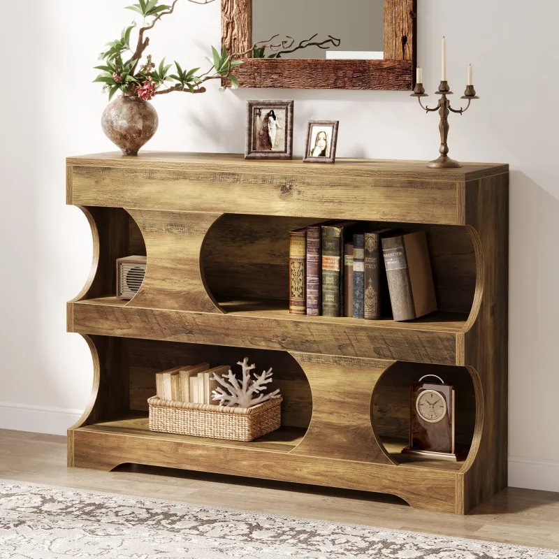 Tribesigns Console Tables|Console Tables*41" Console Table, Farmhouse Entryway Table Sofa Table with 3 - Tier Shelves