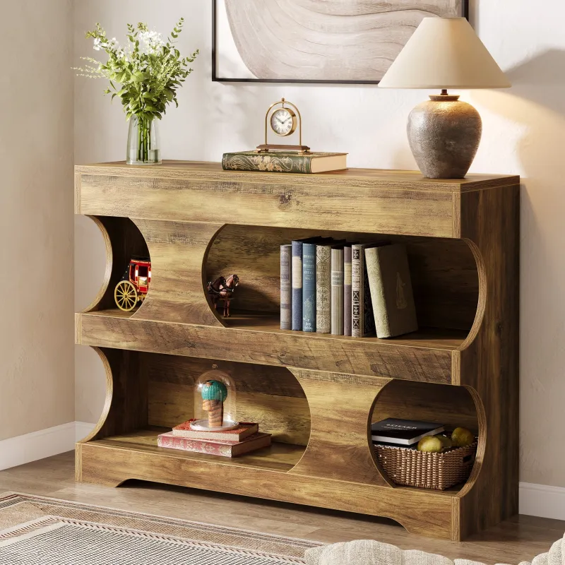 Tribesigns Console Tables|Console Tables*41" Console Table, Farmhouse Entryway Table Sofa Table with 3 - Tier Shelves