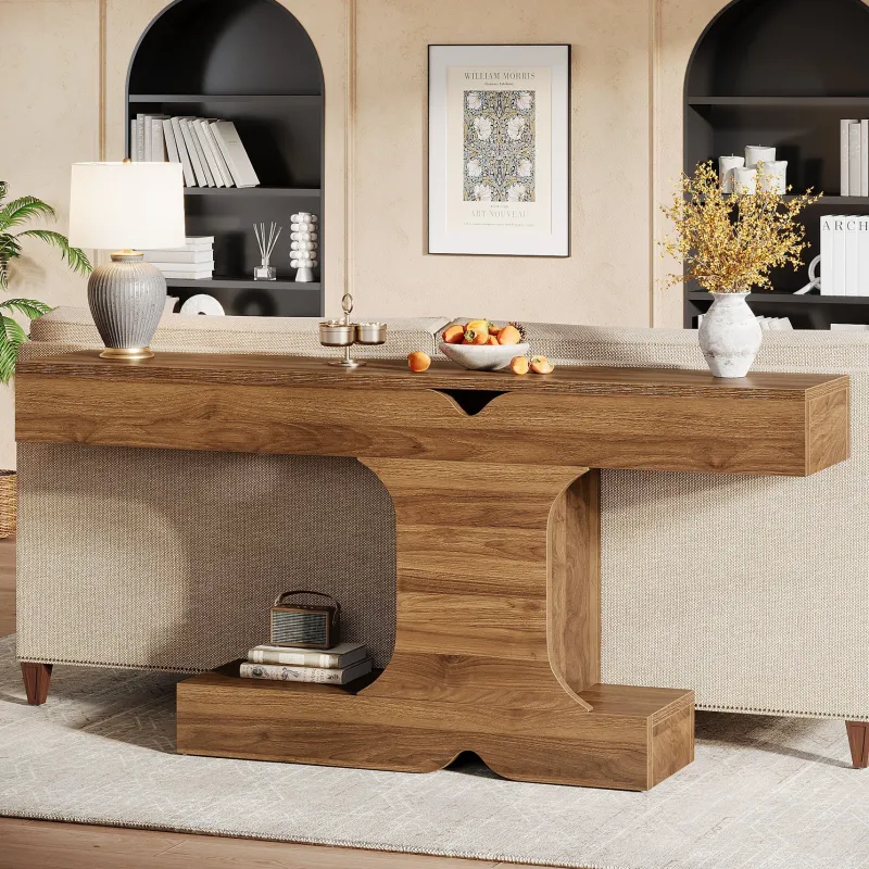 Tribesigns Console Tables|Console Tables*63" Console Table, I - Shaped Farmhouse Sofa Table Entryway Table