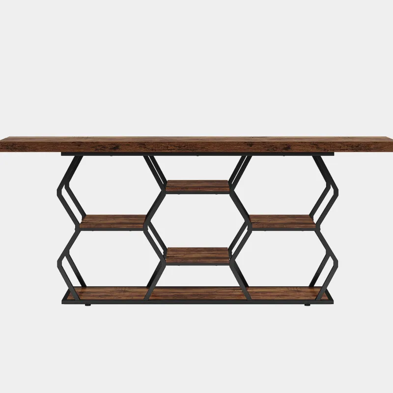 Tribesigns Console Tables|Console Tables*70.9" Console Table, Long Sofa Table with Storage Shelves