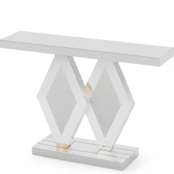 Tribesigns Console Tables|Console Tables*47.2" Console Table, Mirrored Sofa Table With Acrylic Diamonds