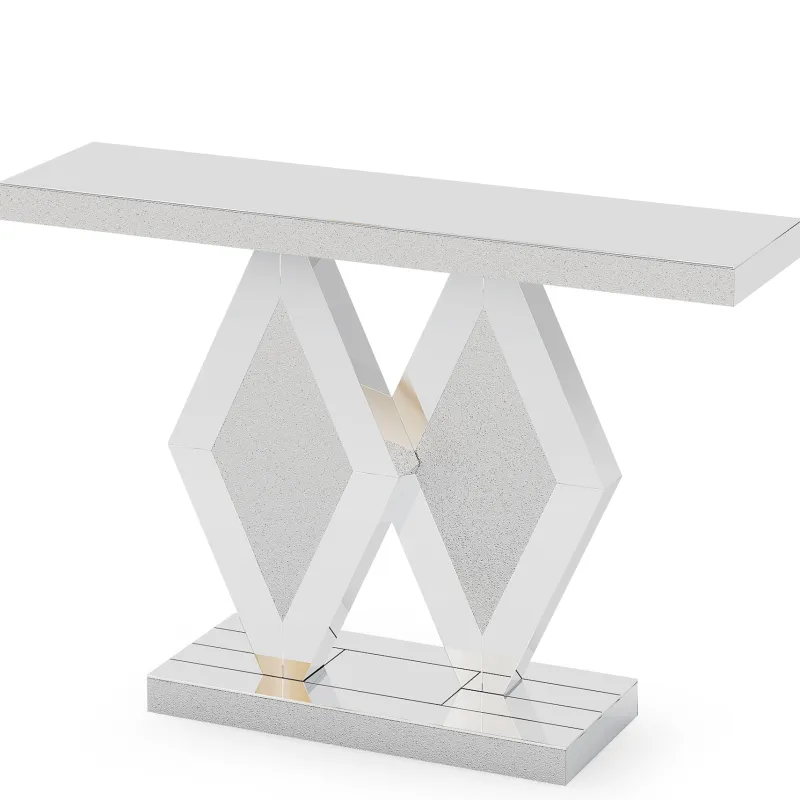 Tribesigns Console Tables|Console Tables*47.2" Console Table, Mirrored Sofa Table With Acrylic Diamonds