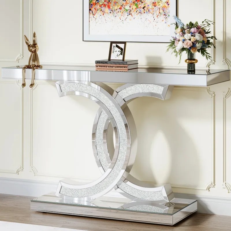 Tribesigns Console Tables|Console Tables*39" Console Table, Modern Mirrored Sofa Table Hallway Table