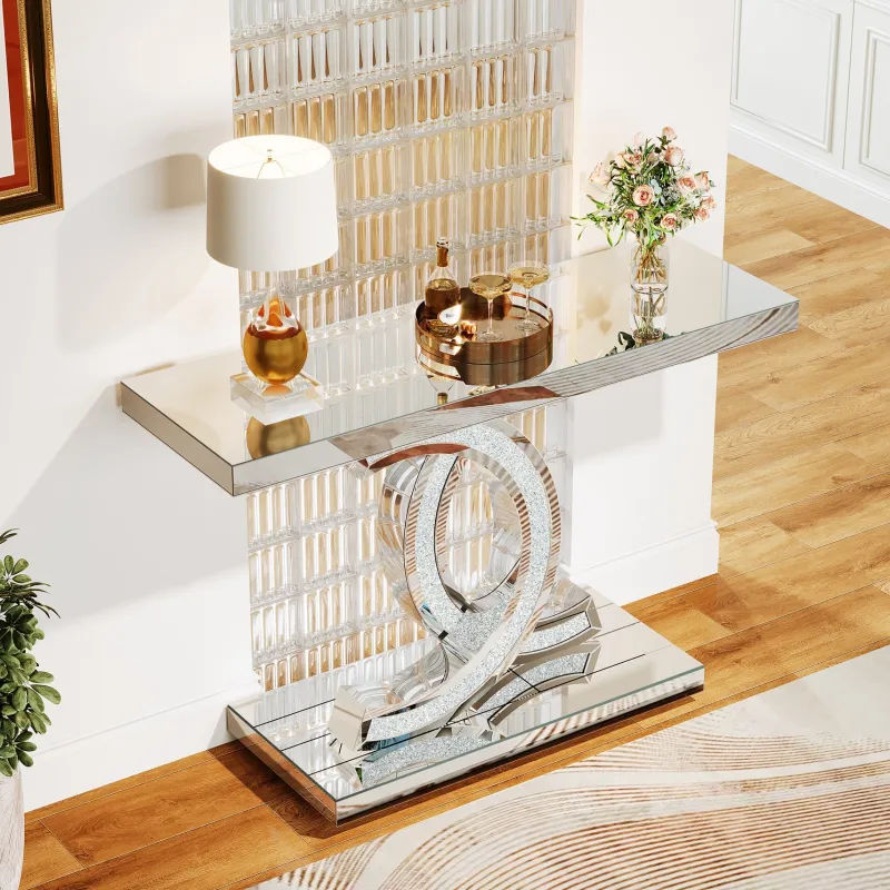 Tribesigns Console Tables|Console Tables*39" Console Table, Modern Mirrored Sofa Table Hallway Table