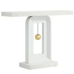 Tribesigns Console Tables|Console Tables*39.4" Console Table, Modern Sofa Entryway Table with Gold Decor