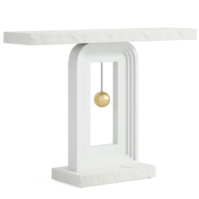 Tribesigns Console Tables|Console Tables*39.4" Console Table, Modern Sofa Entryway Table with Gold Decor
