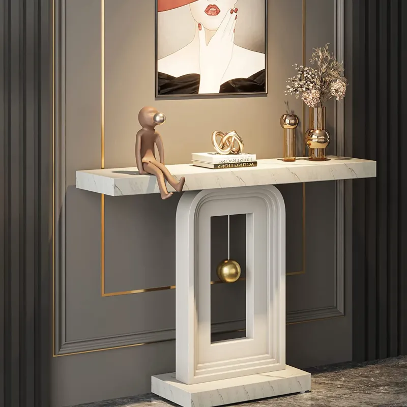 Tribesigns Console Tables|Console Tables*39.4" Console Table, Modern Sofa Entryway Table with Gold Decor