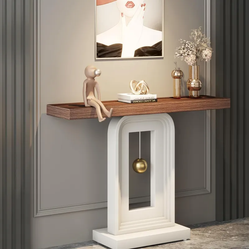Tribesigns Console Tables|Console Tables*39.4" Console Table, Modern Sofa Entryway Table with Gold Decor