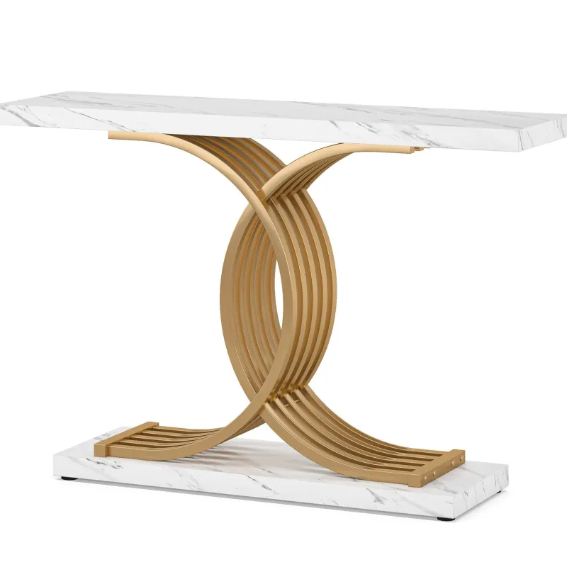 Tribesigns Console Tables|Console Tables*39" Console Table, Narrow Faux Marble Entryway Hallway Sofa Table