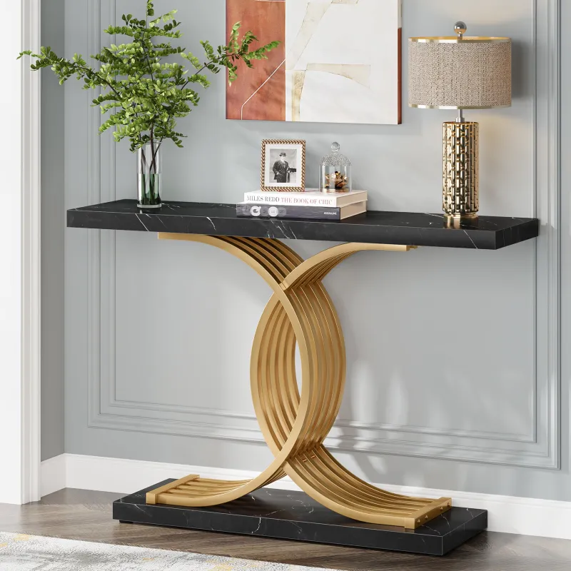 Tribesigns Console Tables|Console Tables*39" Console Table, Narrow Faux Marble Entryway Hallway Sofa Table