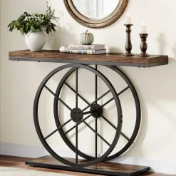 Tribesigns Console Tables|Console Tables*39" Console Table, Rustic Foyer Table Sofa Table with Unique Frame