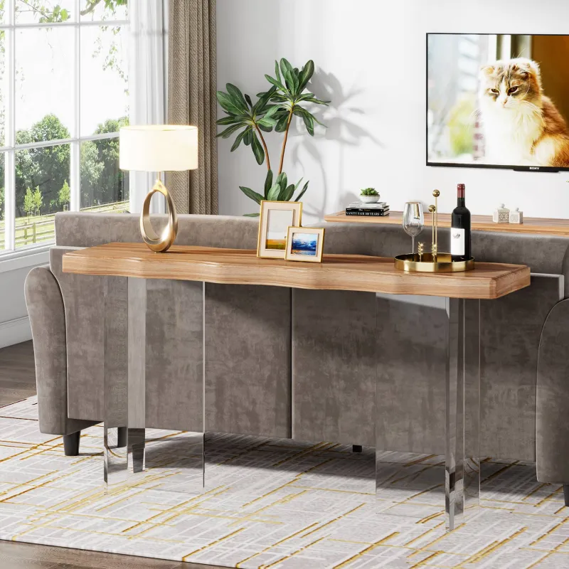 Tribesigns Console Tables|Console Tables*47'' Console Table Sofa Entryway Table with Acrylic Legs
