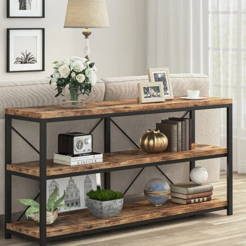 Tribesigns Console Tables|Console Tables*55" Console Table, Sofa Table TV Stand with 3-Tier Storage Shelves