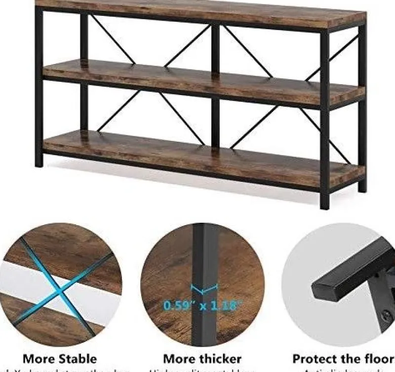 Tribesigns Console Tables|Console Tables*55" Console Table, Sofa Table TV Stand with 3-Tier Storage Shelves