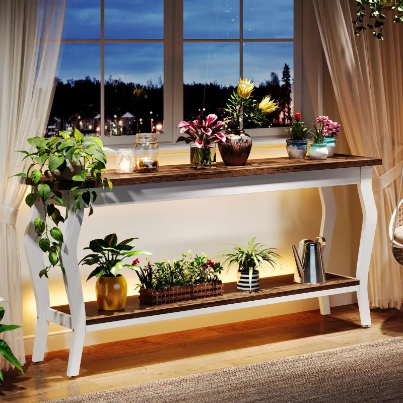 Tribesigns Console Tables|Console Tables*70.9" Console Table, Vintage Sofa Table with 2 - Tier Storage
