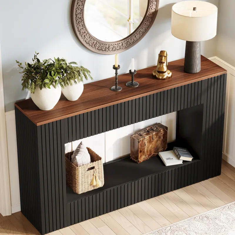 Tribesigns Console Tables|Console Tables*55" Console Table, Wood Entryway Table Sofa Table with Storage
