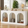 Tribesigns Console Tables|Console Tables*70.8" Console Table, Wood Entryway Entry Table with 3 Arched Shelves