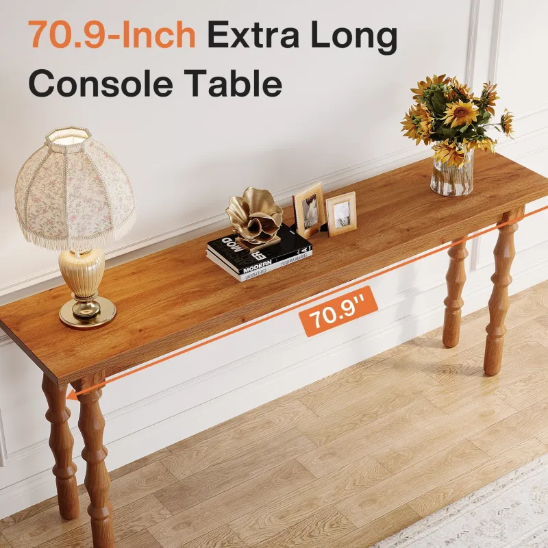Tribesigns Console Tables|Console Tables*70.9" Console Table, Wood Sofa Table Behind Couch