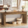 Tribesigns Console Tables|Console Tables*70.9" Console Table, Wood Sofa Table Hallway Table with Double Pedestal