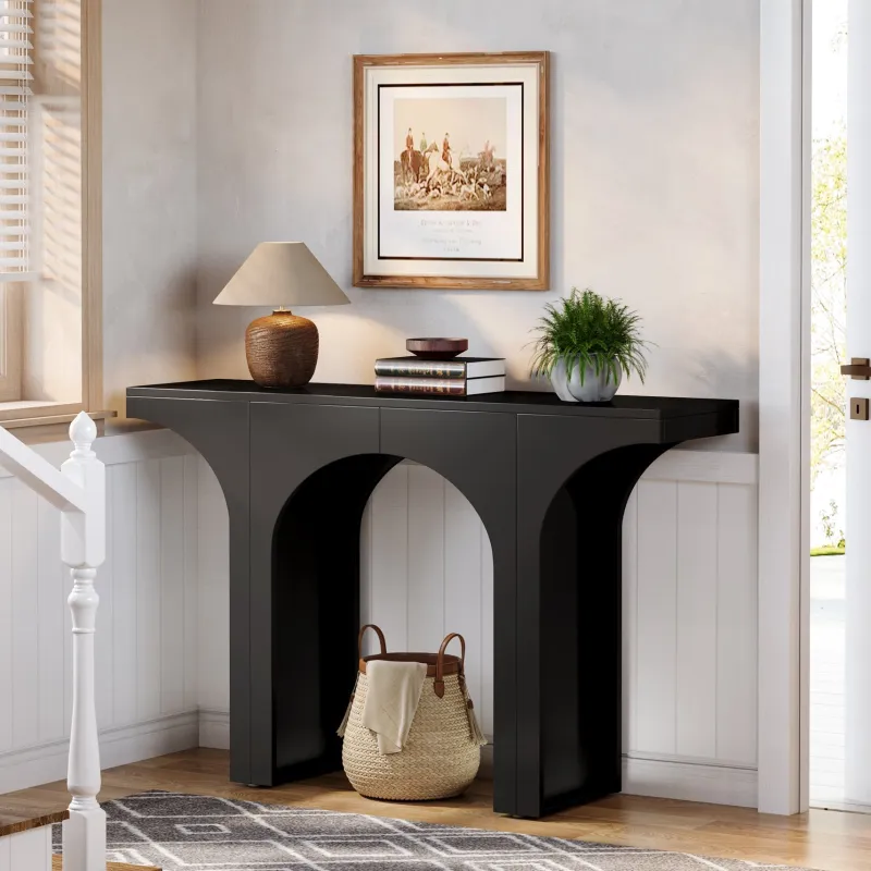 Tribesigns Console Tables|Console Tables*47" Console Table, Wooden Entryway Table Sofa Table with Arch Base