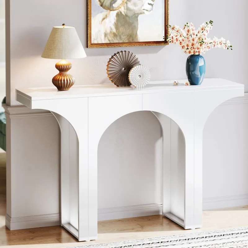 Tribesigns Console Tables|Console Tables*47" Console Table, Wooden Entryway Table Sofa Table with Arch Base
