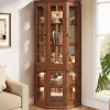 Tribesigns File Cabinets|File Cabinets*71" Corner Cabinet, Tall 5 - tier Storage Cabinet Display Cabinet