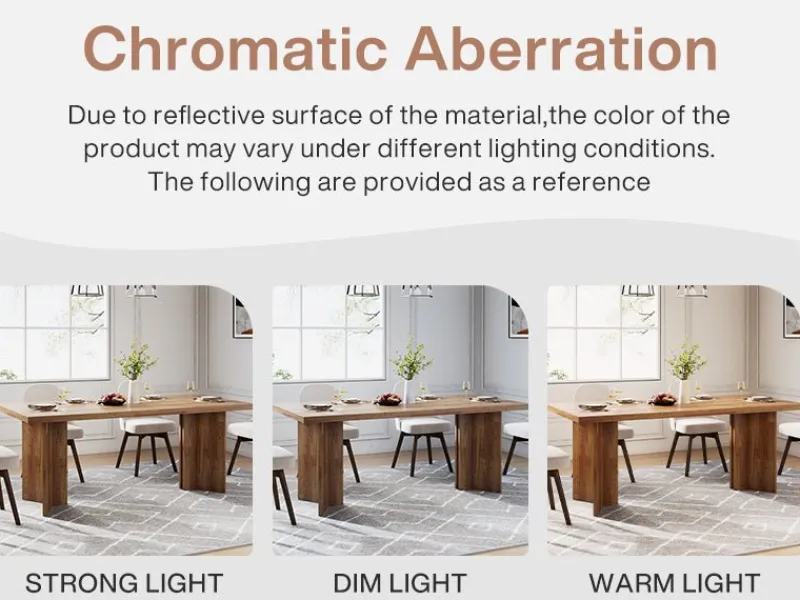 Tribesigns Dining Tables*63" Dining Table, Farmhouse Kitchen Table with Large Tabletop for 4-6
