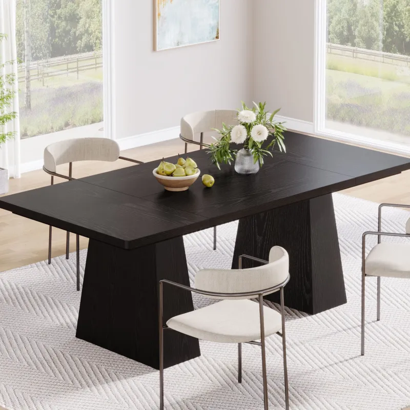 Tribesigns Dining Tables*63" Dining Table, Farmhouse Wood Kitchen Table for 6 People