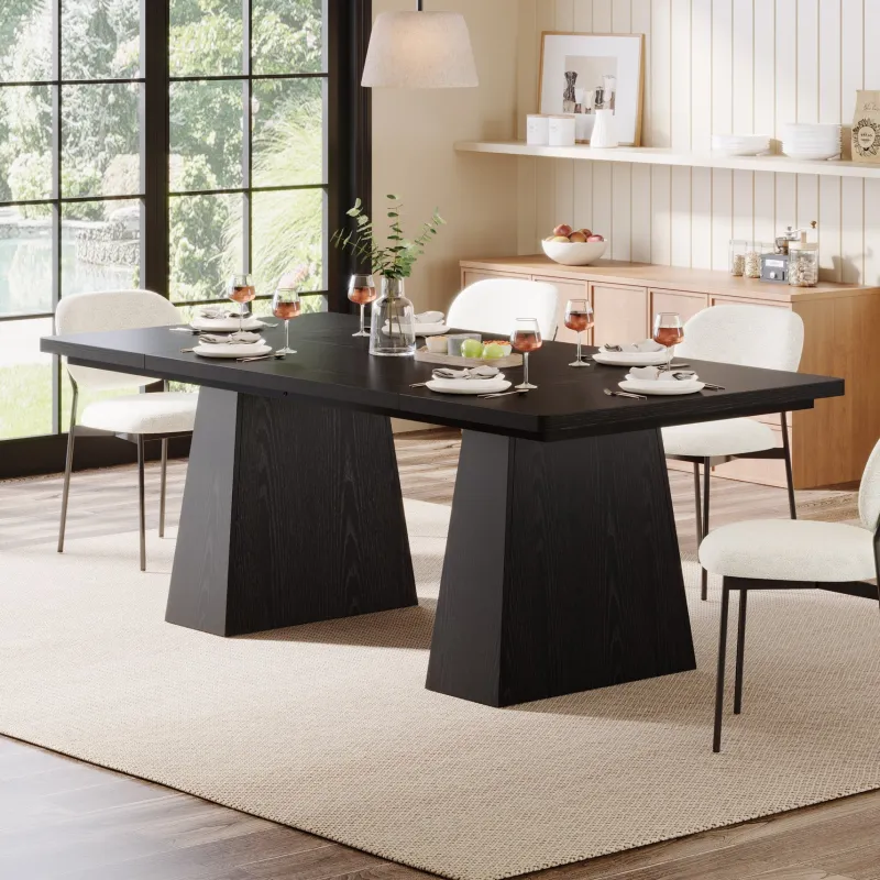 Tribesigns Dining Tables*63" Dining Table, Farmhouse Wood Kitchen Table for 6 People
