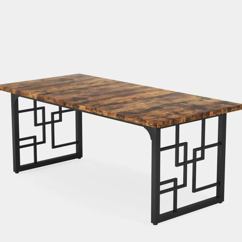 Tribesigns Dining Tables*63" Dining Table for 4-6 People, Rectangular Wooden Dinner Kitchen Table