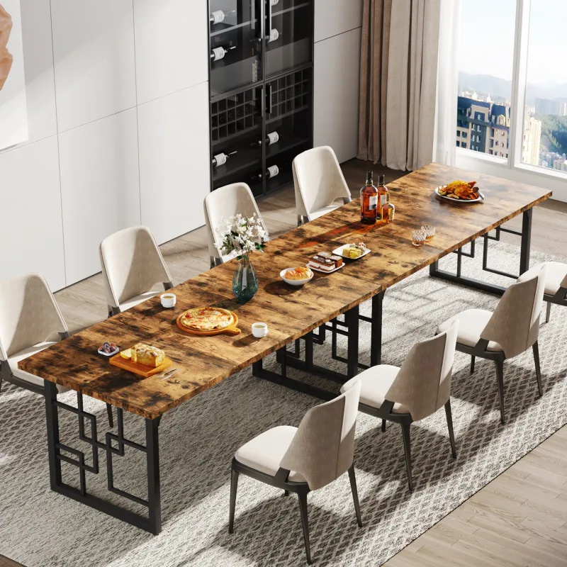 Tribesigns Dining Tables*63" Dining Table for 4-6 People, Rectangular Wooden Dinner Kitchen Table