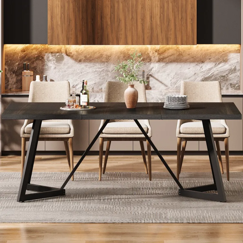 Tribesigns Dining Tables*70.8" Dining Table, Modern Rectangular Kitchen Table for 6 - 8