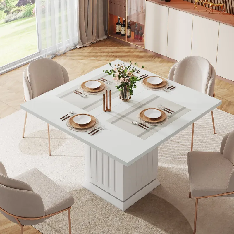 Tribesigns Dining Tables*35" Dining Table, Modern Square Kitchen Table for 4