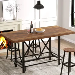 Tribesigns Dining Tables*63" Dining Table, Rectangular Kitchen Table for 6 People