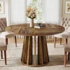 Tribesigns Dining Tables*47" Dining Table, Round Kitchen Table For 4 - 6 People
