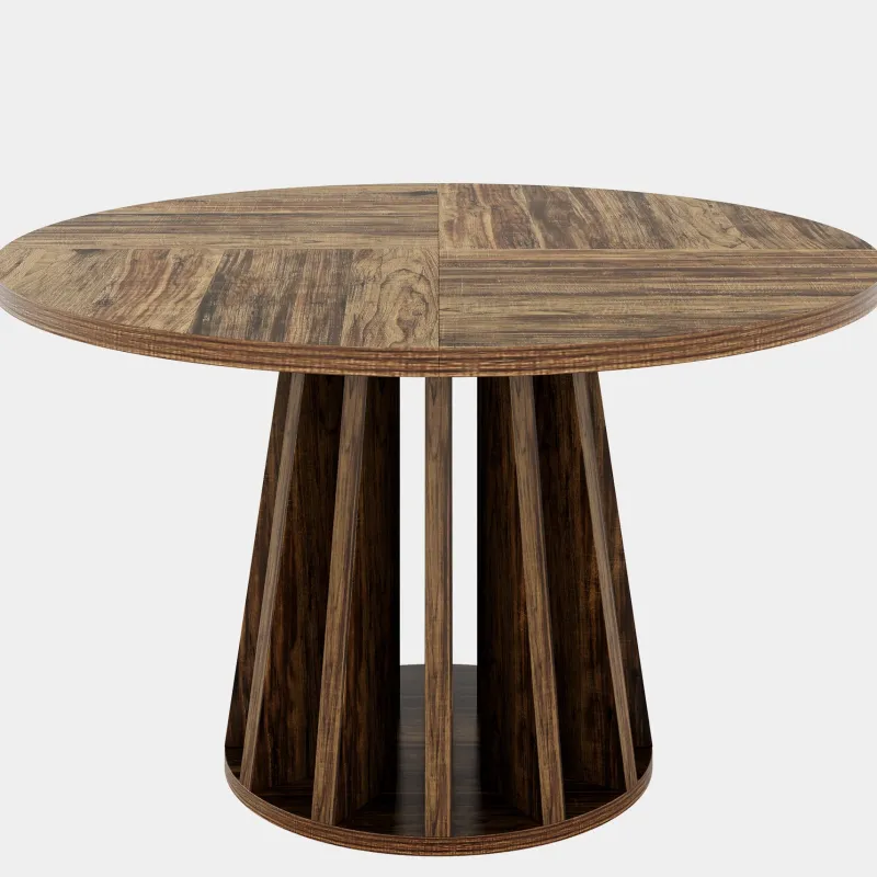 Tribesigns Dining Tables*47" Dining Table, Round Kitchen Table For 4 - 6 People