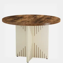 Tribesigns Dining Tables*39" Dining Table, Round Kitchen Table Dinner Table with Pedestal Base