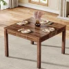 Tribesigns Dining Tables*39" Dining Table, Square Kitchen Table Writing Table with 4 drawers