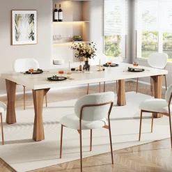 Tribesigns Dining Tables*70.8" Dining Table, Sturdy Rectangular Kitchen Table for 6-8