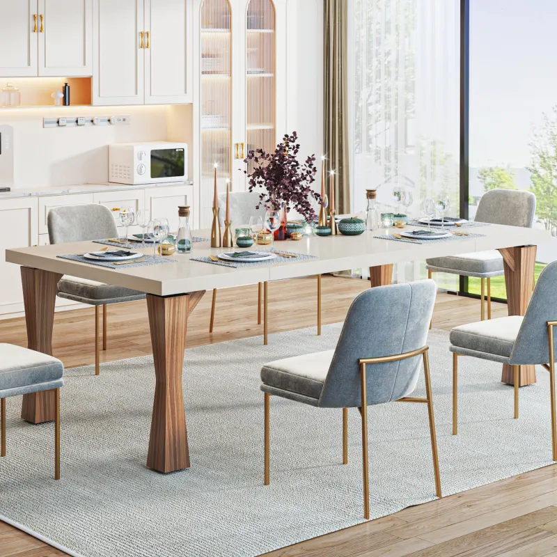 Tribesigns Dining Tables*70.8" Dining Table, Sturdy Rectangular Kitchen Table for 6-8