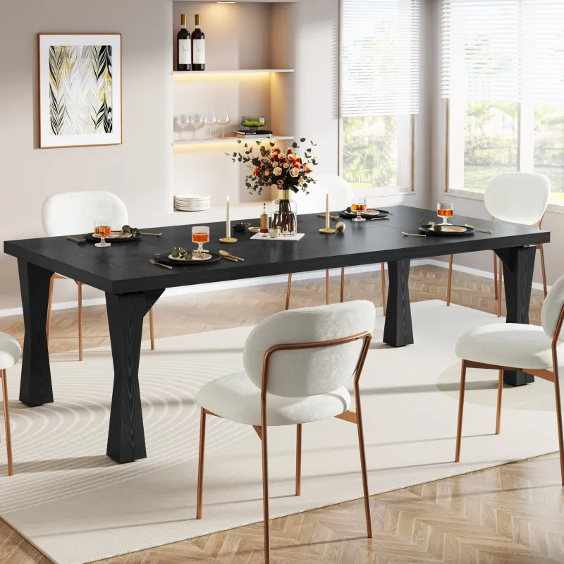 Tribesigns Dining Tables*70.8" Dining Table, Sturdy Rectangular Kitchen Table for 6-8